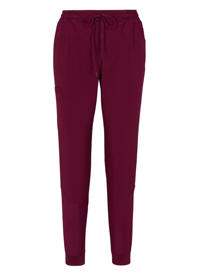 Natural Uniforms Womens Cool Stretch Jogger Scrub Set with Regular and Petite Sizes (Burgundy, Small) - Image 5